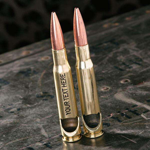 Custom Engraved 50 Caliber Brass Bullet Paperweight, 50 BMG