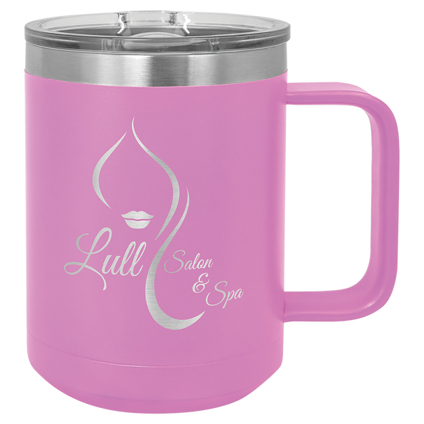 Personalized 15 oz. Vacuum Insulated Stainless Steel Travel Mug