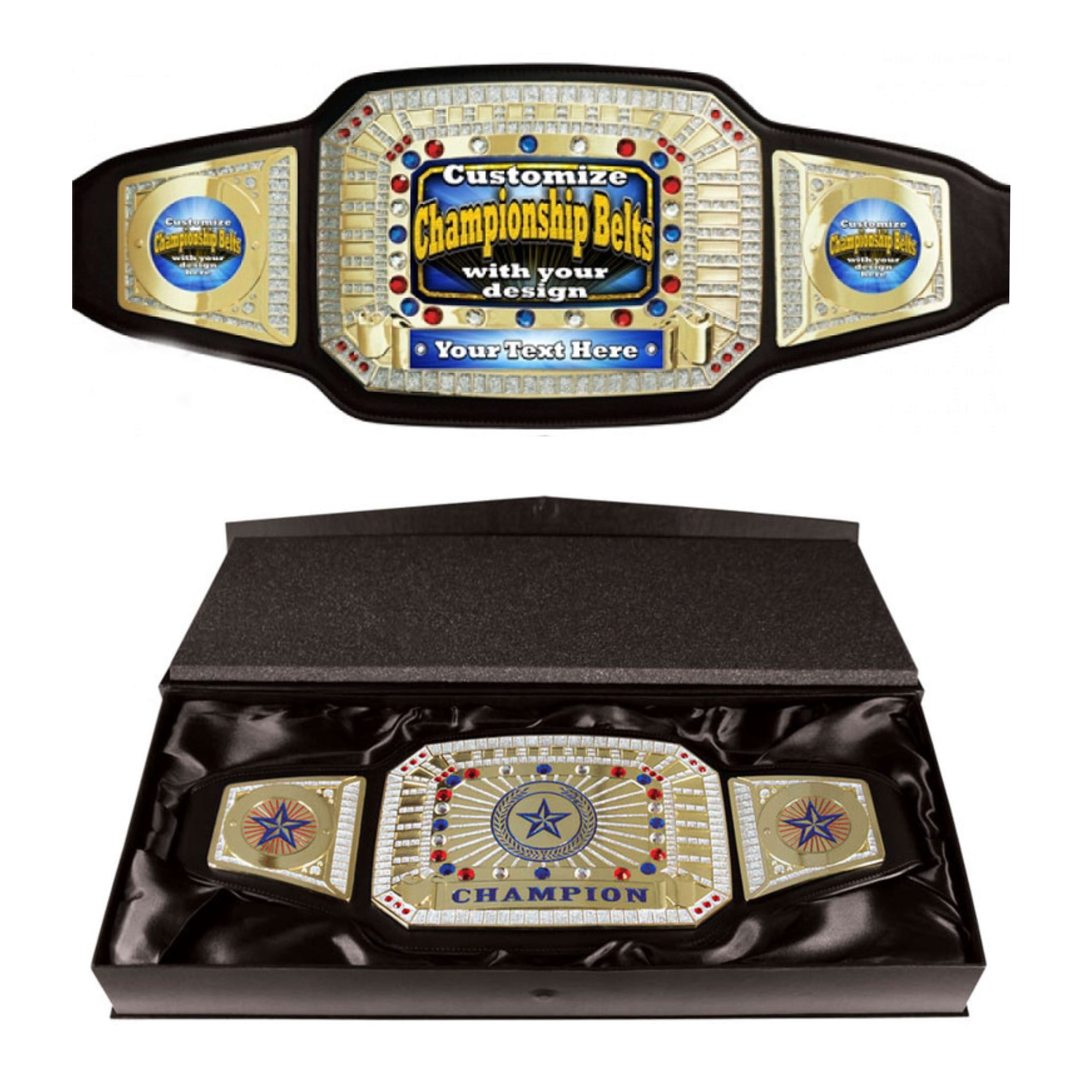 Champion Trophy Belt | Poker Champion Belt - Black or White