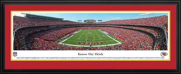Kansas City Chiefs Panoramic Poster - Arrowhead Stadium Decade Awards  NFLCHF8