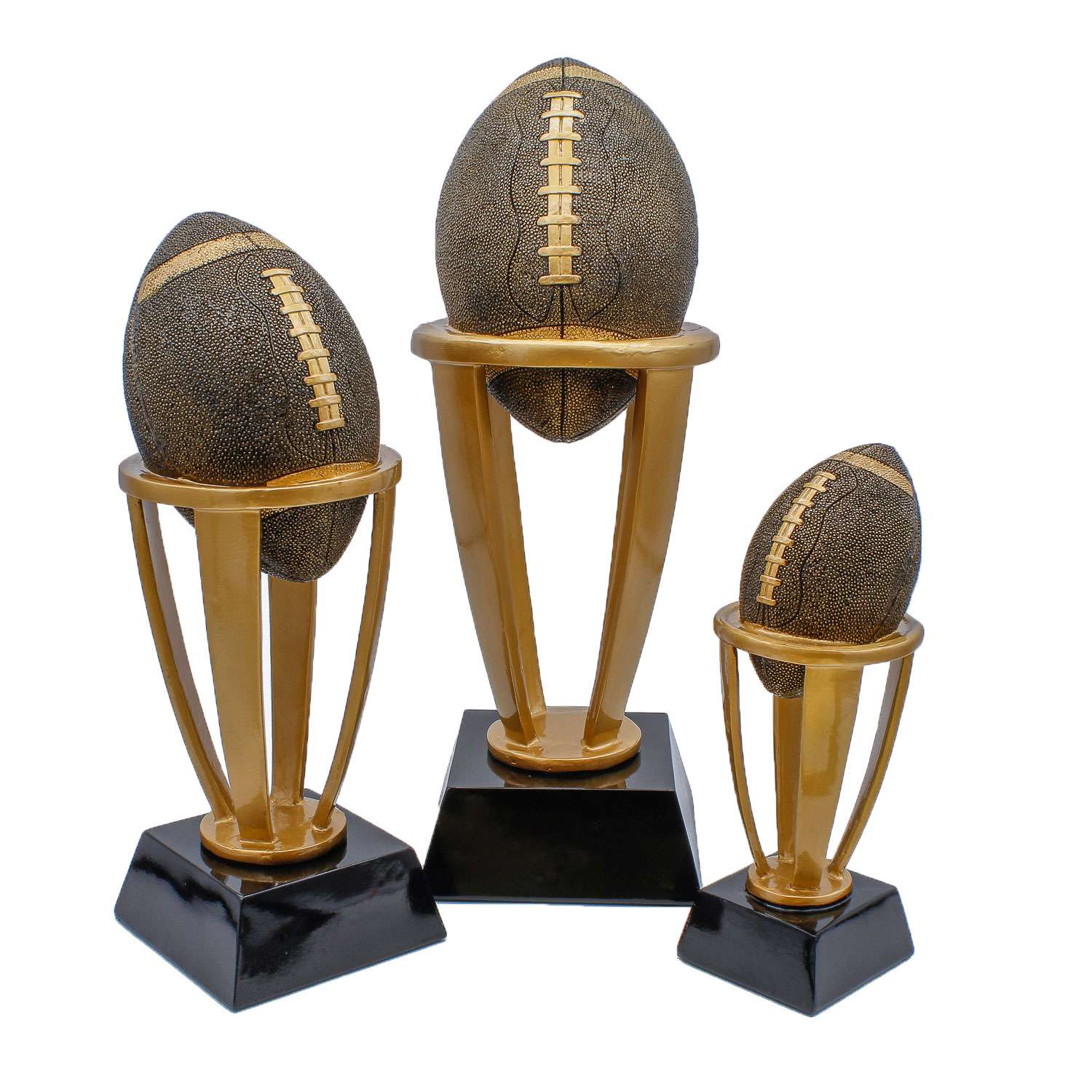 Football Tower Trophy | Engraved Football Award - 7.5, 10.75 or 13 Inch Tall