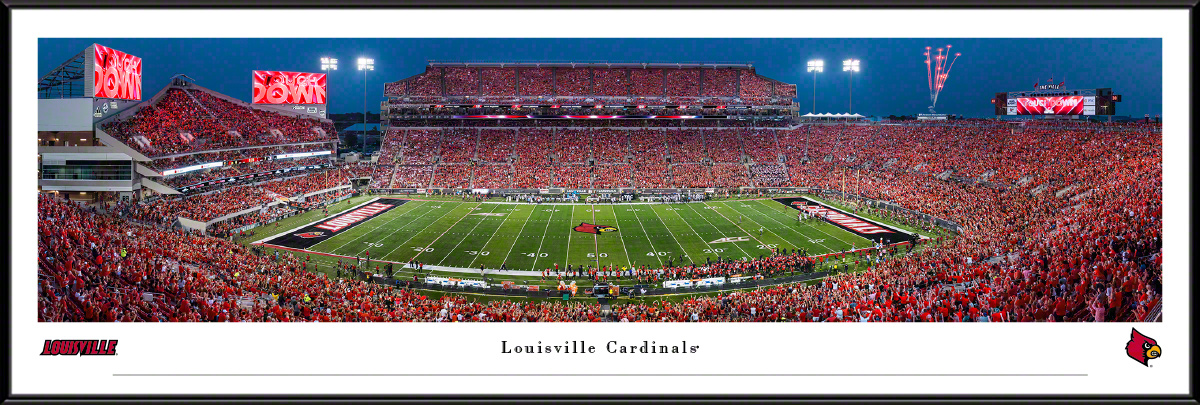Louisville Cardinals Football Fan Cave Decor - Cardinal Stadium Panoramic  Picture