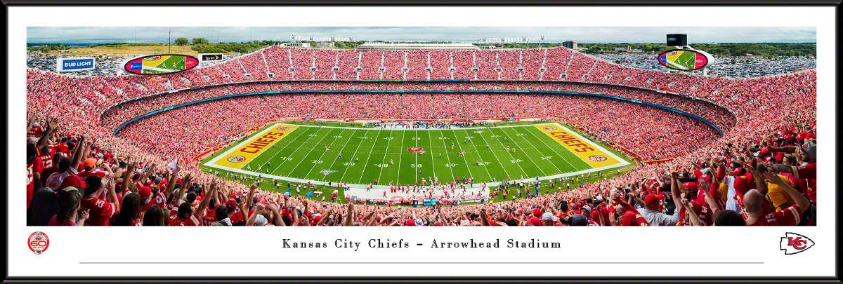 Kansas City Chiefs Panoramic Poster - Arrowhead Stadium Decade Awards  NFLCHF8