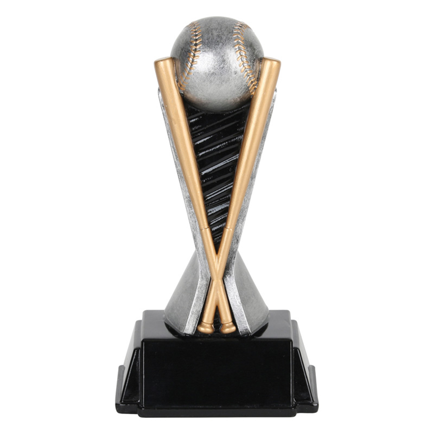 Crown Awards 11.75 Black Swirl Cup Trophy with Baseball Triple Figure,  Baseball Award Trophies with Personalized Engraving