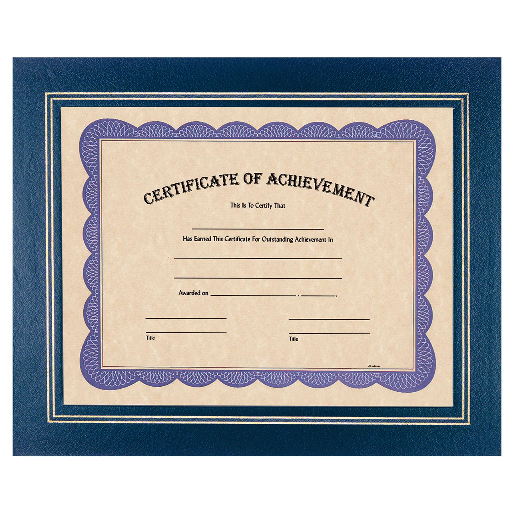 Certificate 8x10 with 5X7 Photo Placement Holder Blue Mats