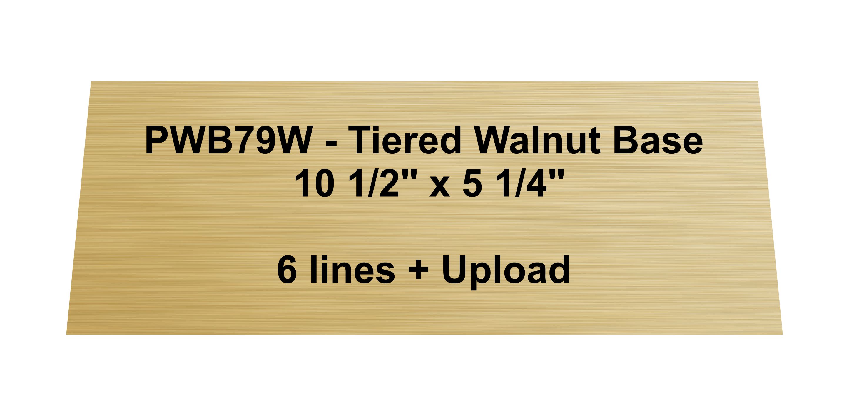 Two Tier Genuine Walnut Base B size  Trophy base, Perpetual trophy, Trophy