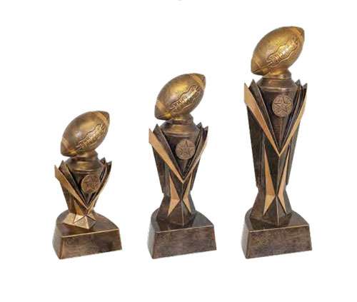 Football Astro Trophy  Engraved Football Award - 7, 8.75 or 10.75 Inch  Tall Decade Awards AA2X4