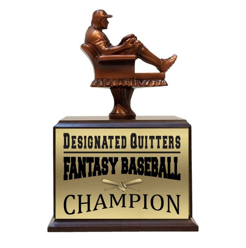 Fantasy Baseball Armchair Perpetual Trophy Engraved Baseball Fantasy