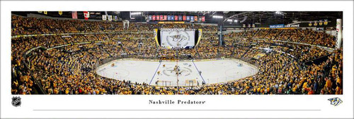 Nashville Predators Panoramic Picture - Bridgestone Arena NHL Fan Cave Decor