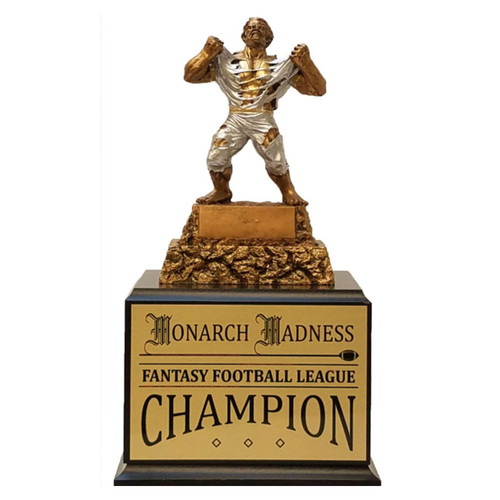Monster Victory Perpetual Trophy | Engraved Triumphant Beast Champion Perpetual Trophy - 13 Inch Tall Decade Awards