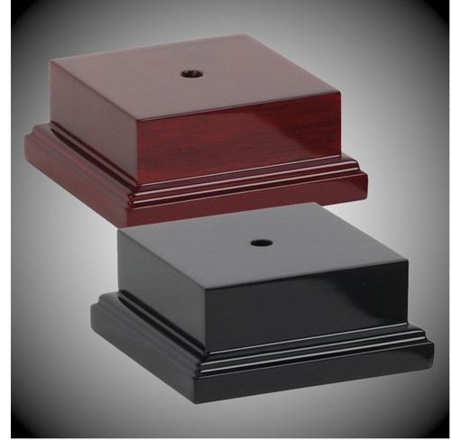 Monaco Wood Trophy Base - 4.5 x 4.5 Inch Wide x 2 Inch Tall Decade Awards