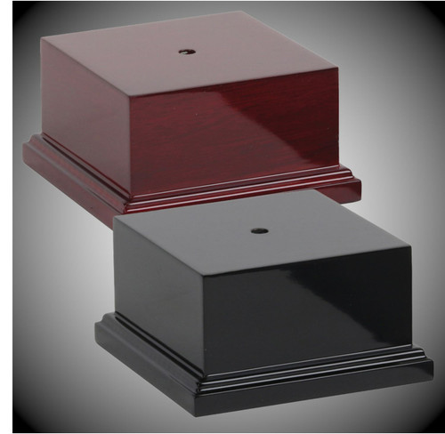 Monaco Wood Trophy Base - 5.625 x 5.625 Inch Wide x 3 Inch Tall Decade Awards