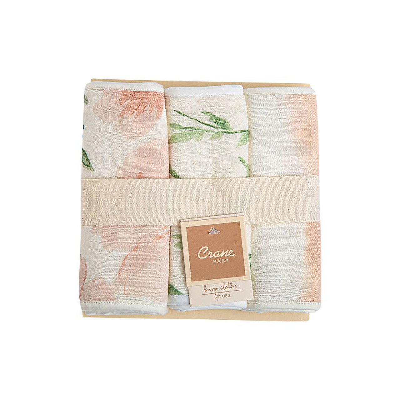 Crane Baby Burp Cloths 3-Pack Parker