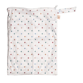 Nestling Double Pocket Wet Bag - Mint Dots