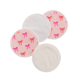 Nestling Breast Pads - Bows/White