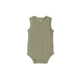 Woolbabe Organic Cotton/Merino Singletsuit - Flax Marl