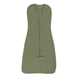 Woolbabe Organic Cotton/Merino Fitted Zip Swaddle - Flax Marl