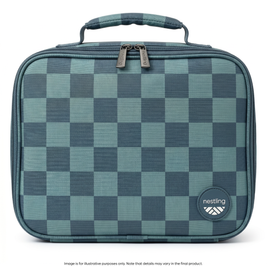 Nestling Insulated Lunch Bag - Blue/Green Check
