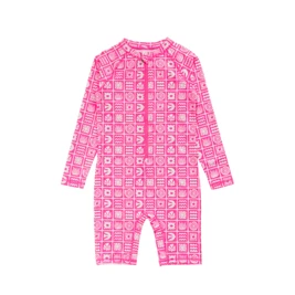 Nestling AquaLuxe Shortie Swimsuit - Neon Pink Retro Surf