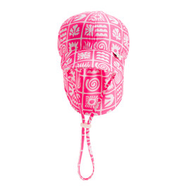 Nestling Neon Swim Legionnaire Hat - Neon Pink Retro Surf