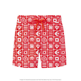 Nestling Neon Swim Boardies - Red Retro Surf