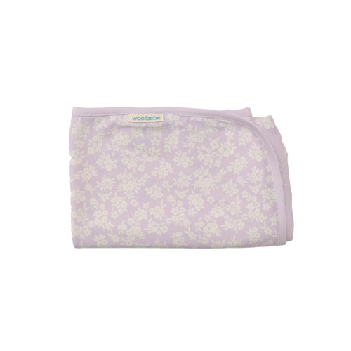 Woolbabe Merino/Organic Cotton Swaddle/Blanket - Mauve Manuka