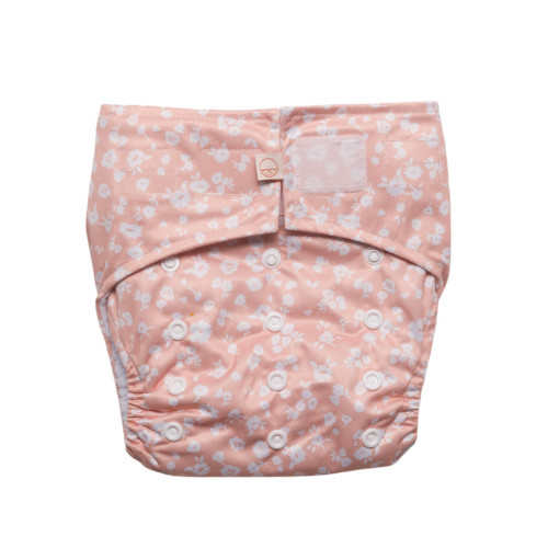 Nestling Simple Nappy Complete - Dusty Pink Floral