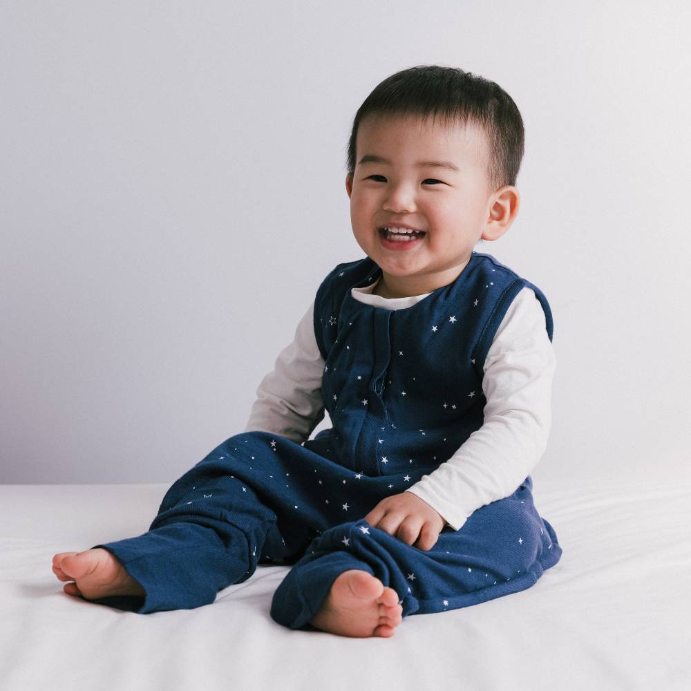 Woolbabe 3-Seasons Merino/Organic Cotton Sleeping Suit - Tekapo Stars