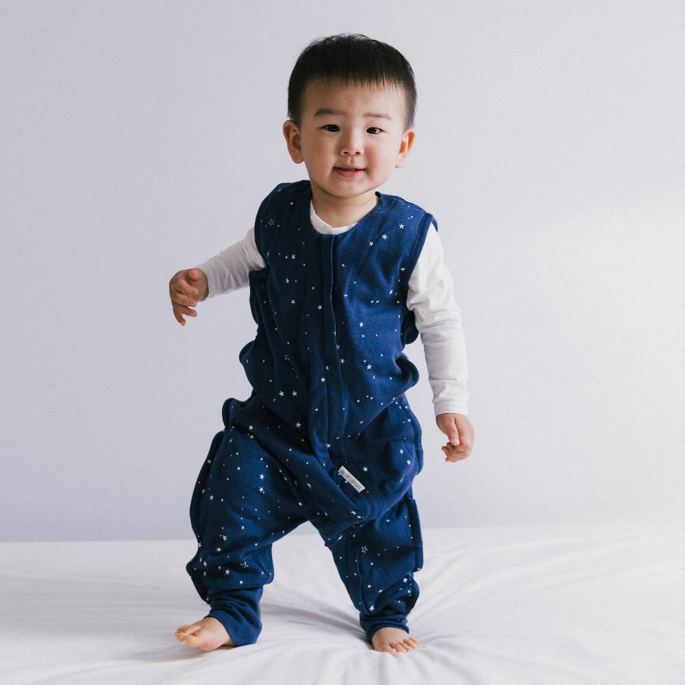 Woolbabe 3-Seasons Merino/Organic Cotton Sleeping Suit - Tekapo Stars