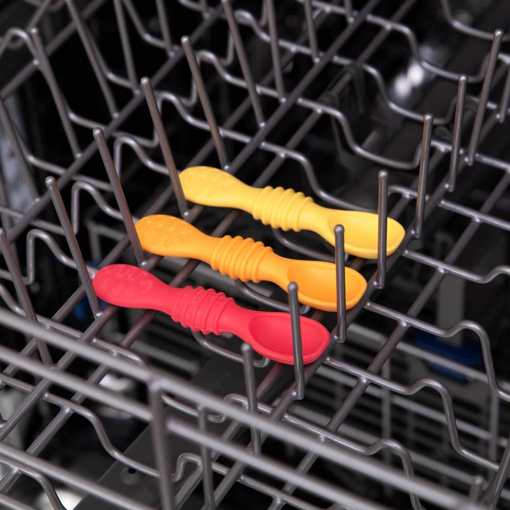 Bumkins Silicone Spoon 3pk - Tutti-Frutti - Red