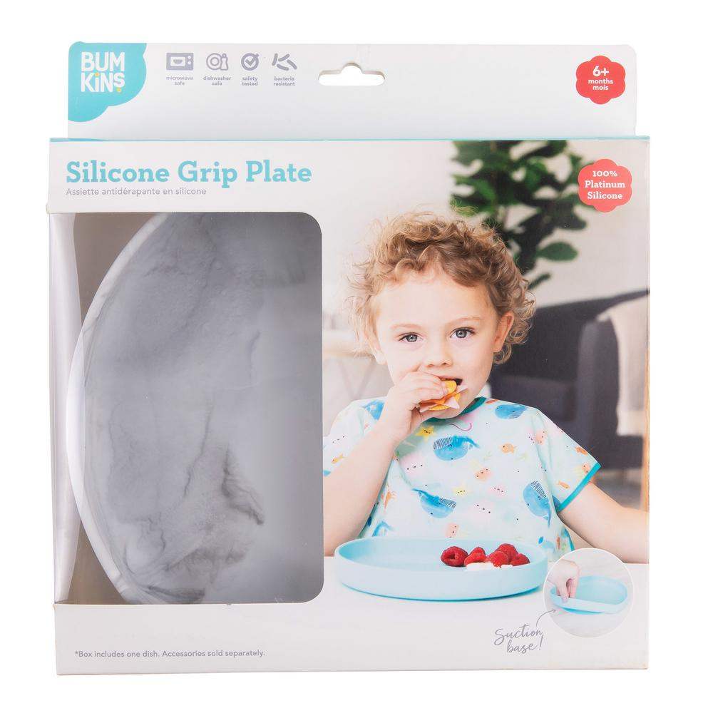 Bumkins Silicone Grip Plate - Marble