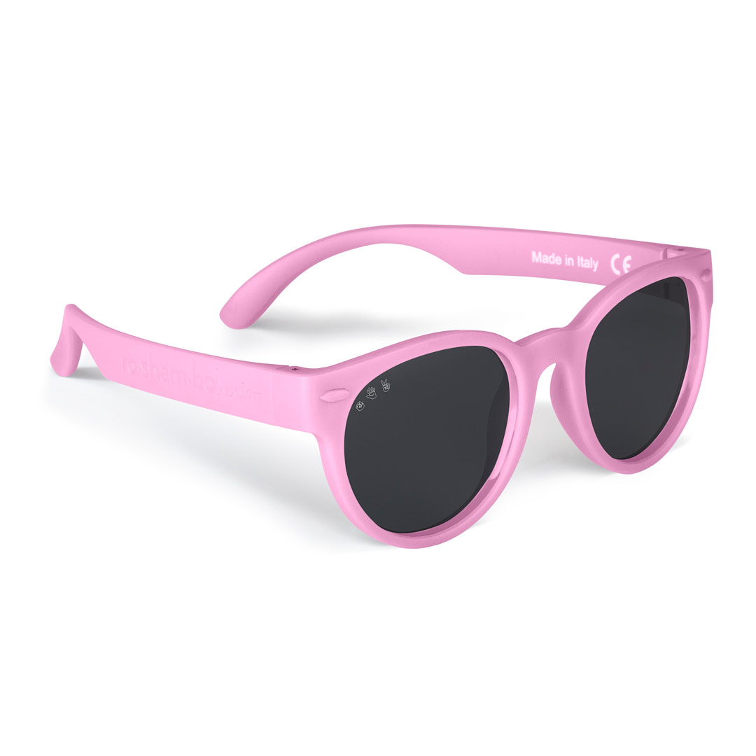 Round TODDLER Shades w Black Lens - Popple Light Pink