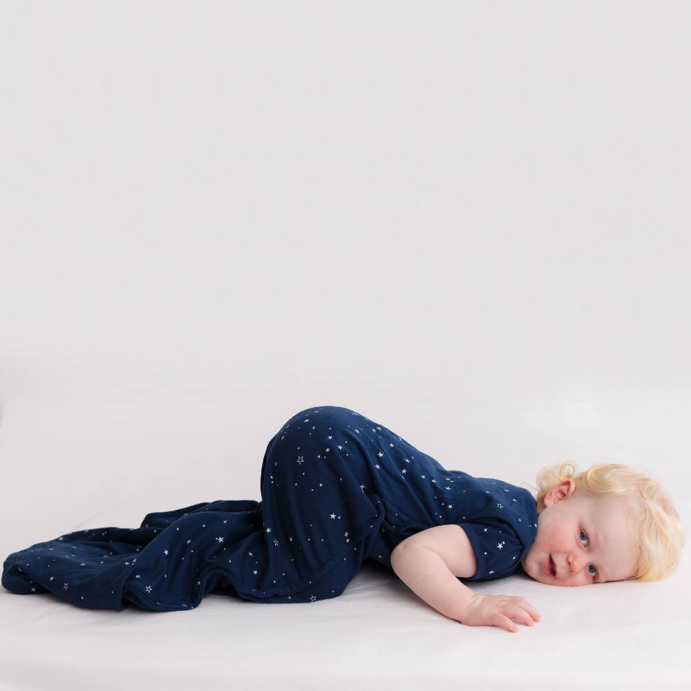 Woolbabe 3 Seasons Front Zip Merino/Organic Cotton Sleeping Bag - Tekapo Stars