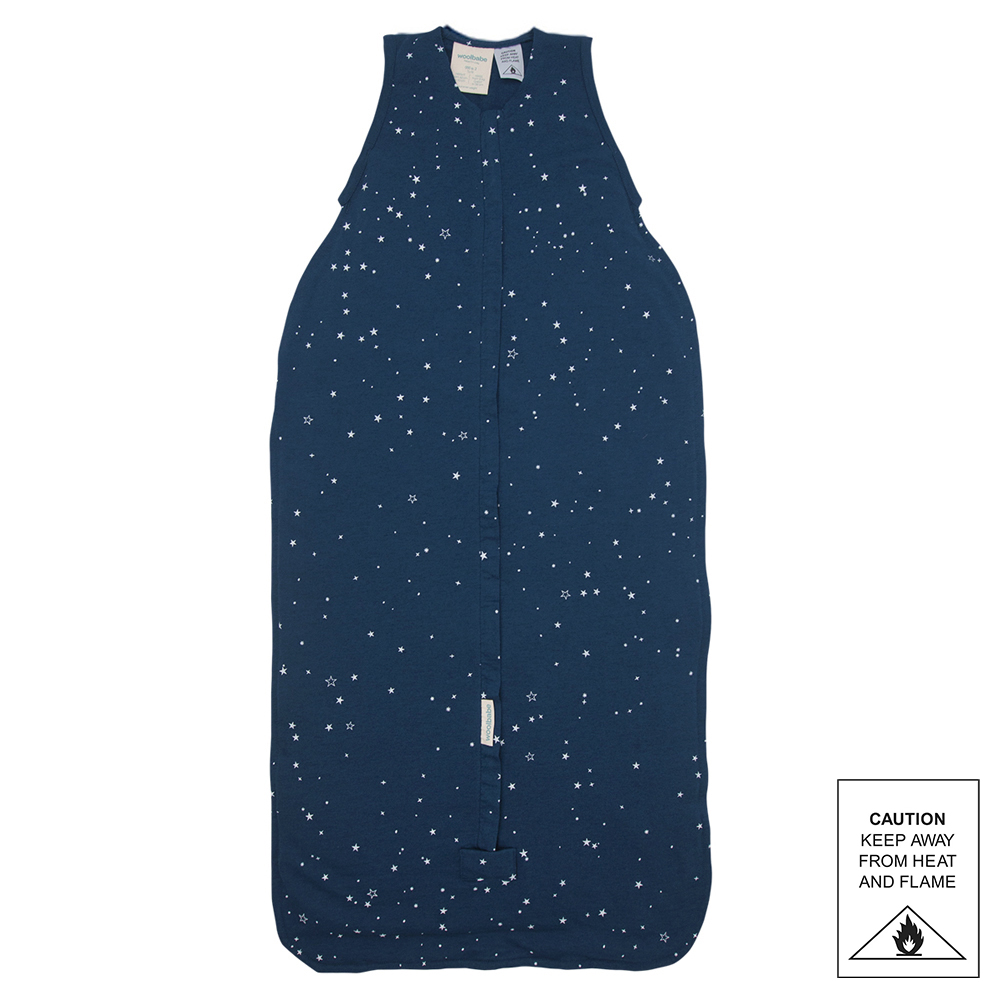 Woolbabe 3 Seasons Front Zip Merino/Organic Cotton Sleeping Bag - Tekapo Stars