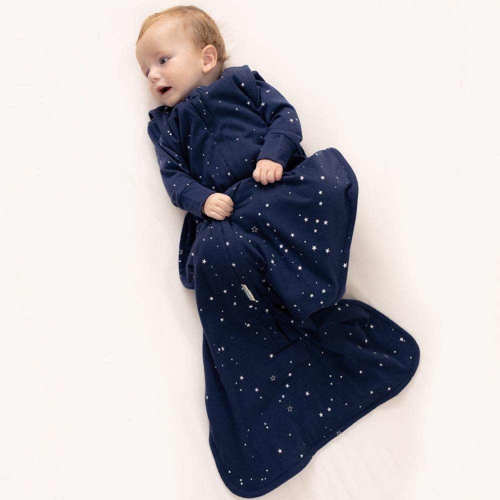 Woolbabe 3 Seasons Front Zip Merino/Organic Cotton Sleeping Bag - Tekapo Stars