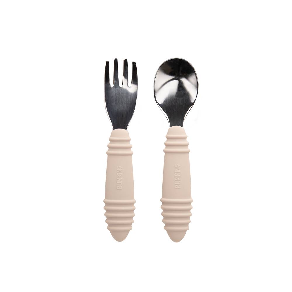 Bumkins Spoon and Fork - Sand
