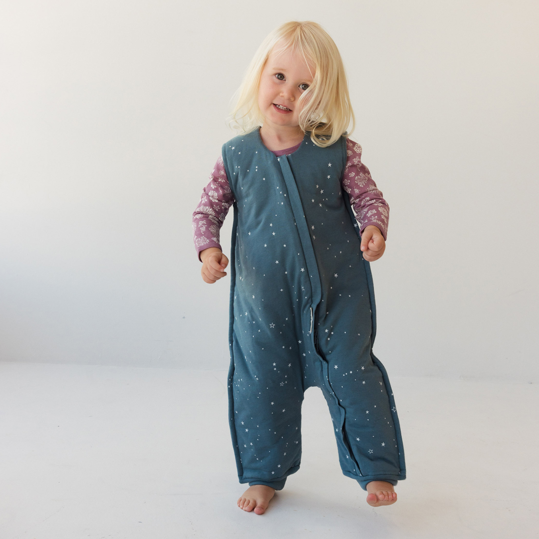 Woolbabe Duvet Merino/Organic Cotton Sleeping Suit - Pine Stars