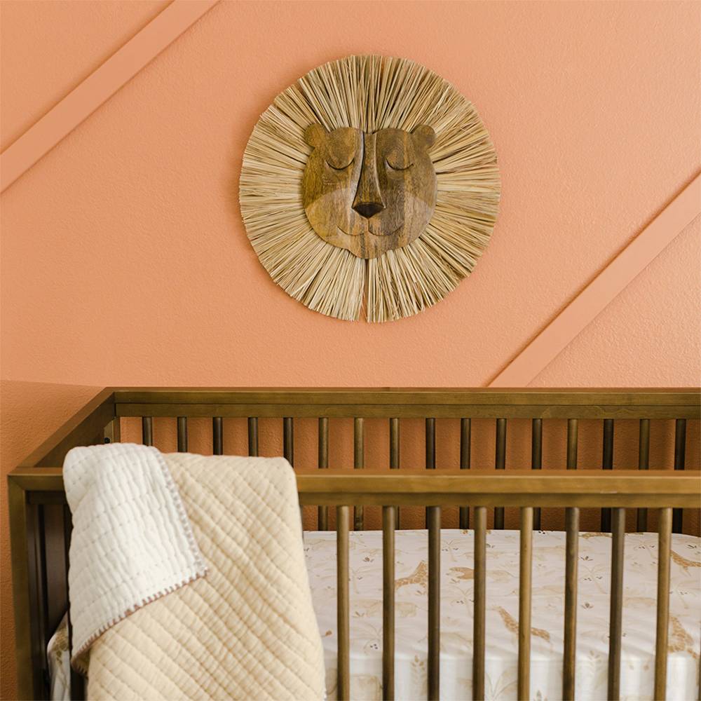 Crane Baby Wooden Lion Wall Decor - 1pc