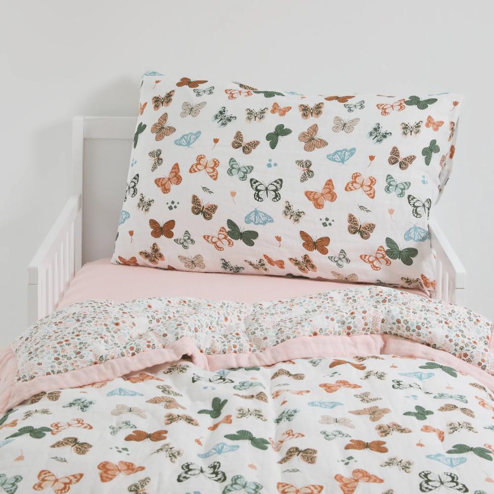 Little Unicorn Toddler Bedding Set - Butterflies