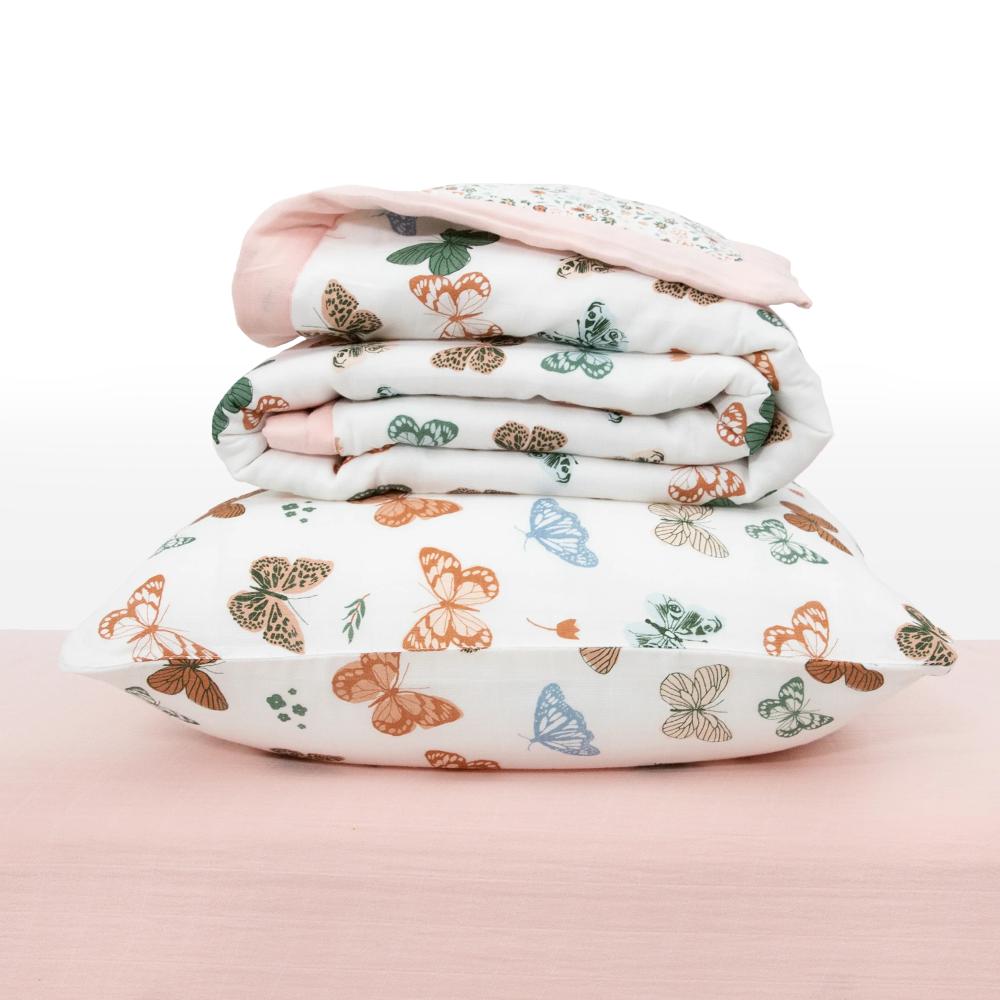 Little Unicorn Toddler Bedding Set - Butterflies