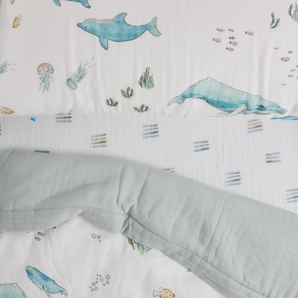 Little Unicorn Toddler Bedding Set - Whales