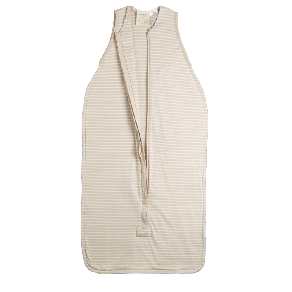 Woolbabe 3 Seasons Front Zip Merino/Organic Cotton Sleeping Bag - Dune