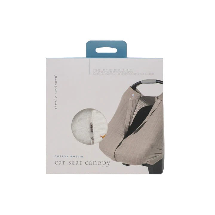 Muslin Car Seat Canopy V2 - Farmyard