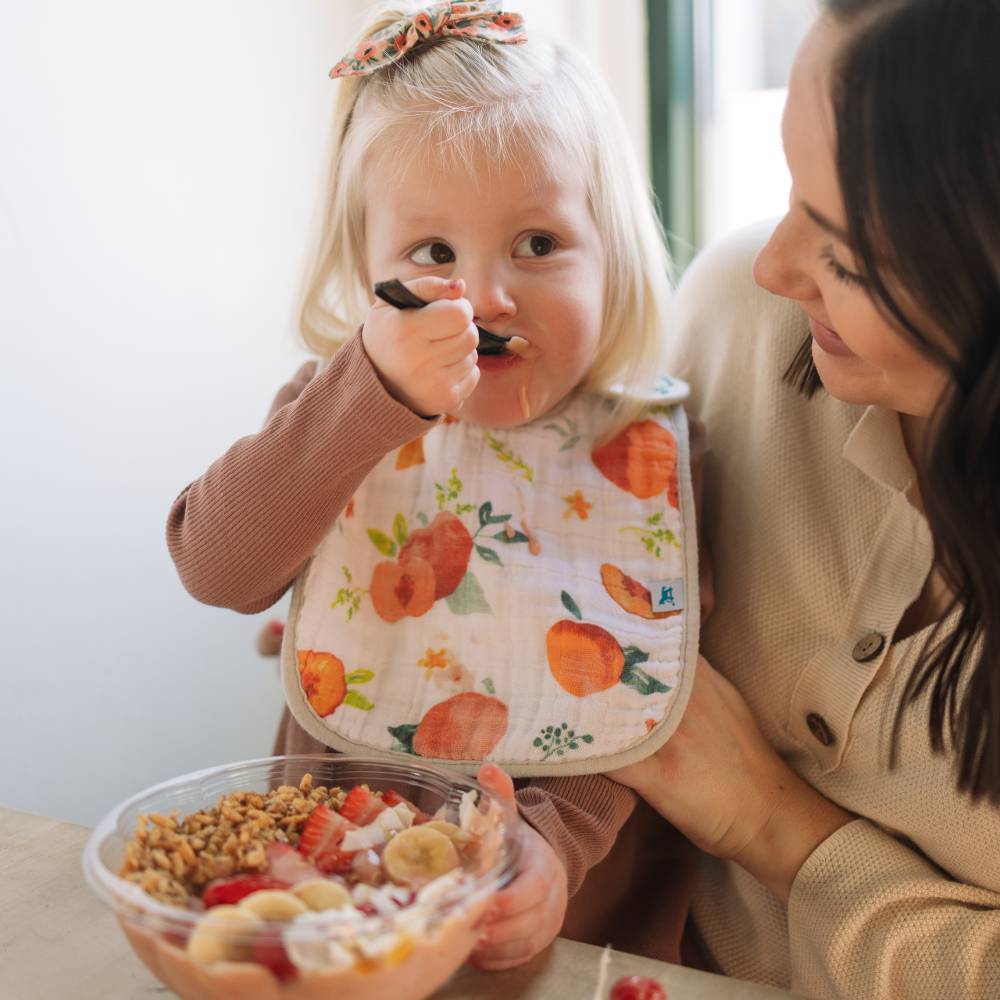 Muslin Classic Bib 3 Pack - Georgia Peach