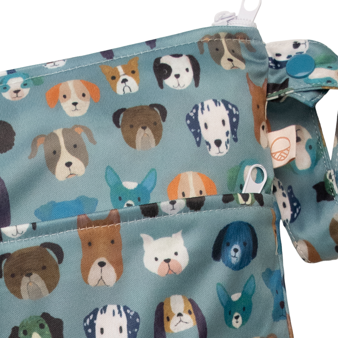 Nestling Double Pocket Wet Bag - All the Dogs