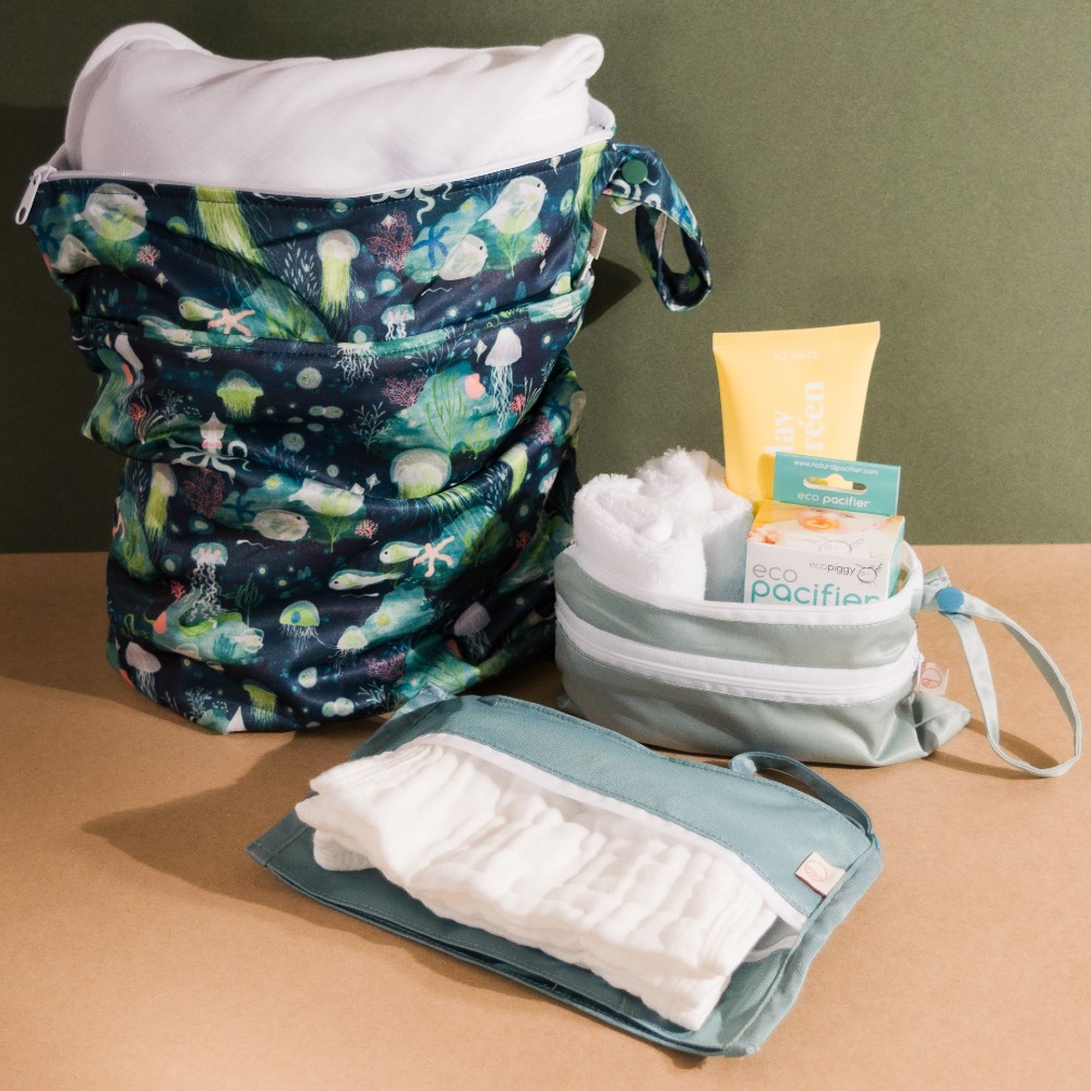 Nestling Double Pocket Wet Bag - Under the Sea