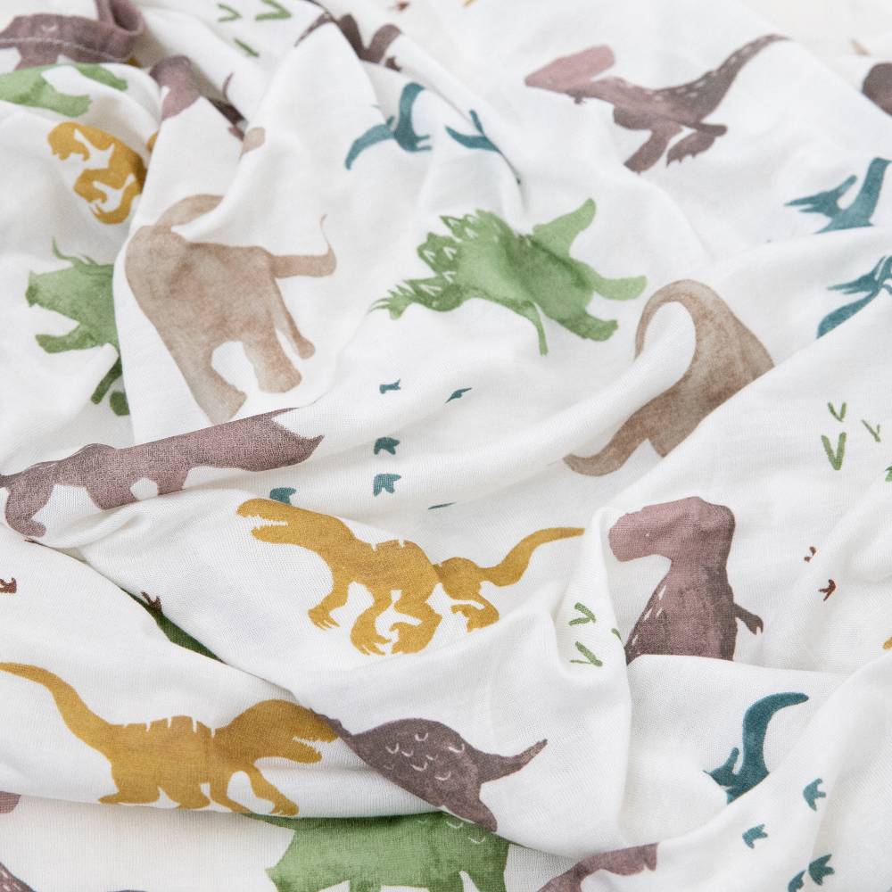 Little Unicorn Stretch Knit Single Swaddle - Dino Pals