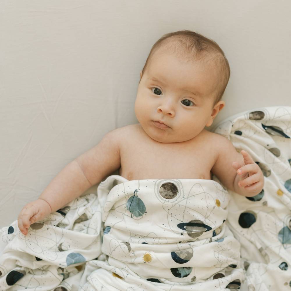 Little Unicorn Stretch Knit Single Swaddle - Planets