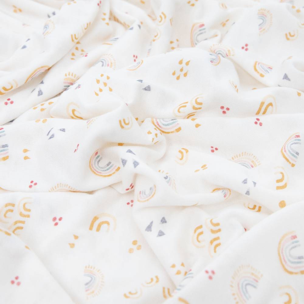 Little Unicorn Stretch Knit Single Swaddle - Rainbows