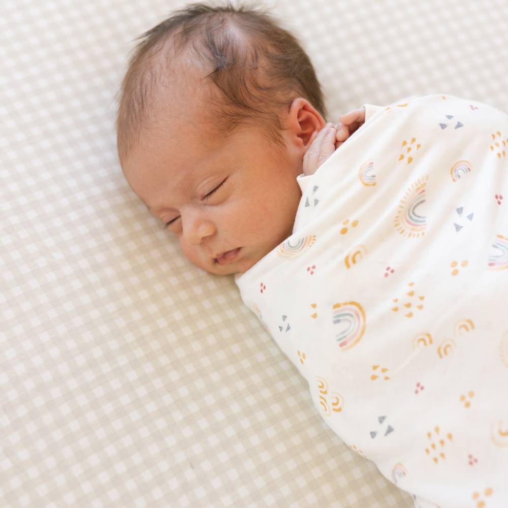 Little Unicorn Stretch Knit Single Swaddle - Rainbows